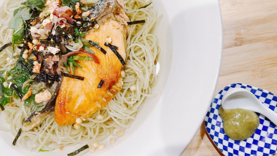 天ぷらざるそうめん　天ぷらかけそうめん