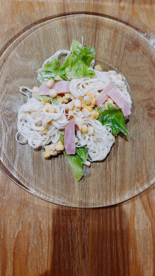 パスタサラダ風　そうめんサラダ